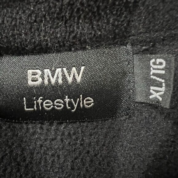 BMW Full Zip Fleece Jacket Mens Size XL Zipper Pockets Black - Picture 5 of 12